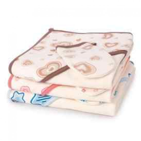 CANPOL BABIES bathing towel with "Newborn baby" washer