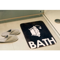 BATHROOM MAT 60x40 black non-slip